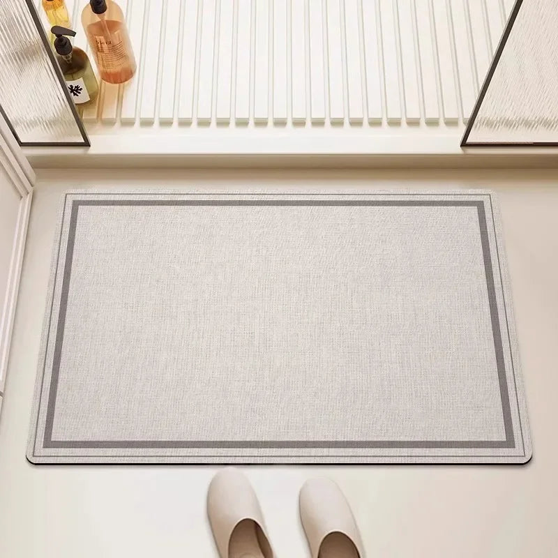Tapete de Banheiro Minimalista com Absorção Rápida e Secagem Instantânea