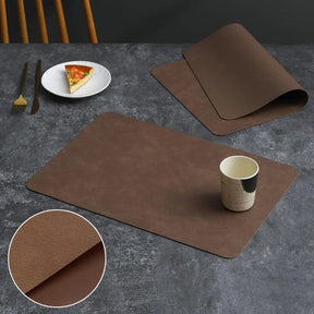 Tapete de Couro Impermeável de Mesa