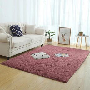 Tapete Felpudo Liso Rosa Escuro