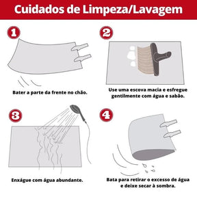 Tapete Felpudo Liso Vermelho