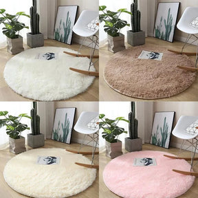Tapete Felpudo Redondo Antiderrapante Fluffy