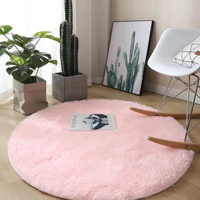 Tapete Felpudo Redondo Antiderrapante Fluffy