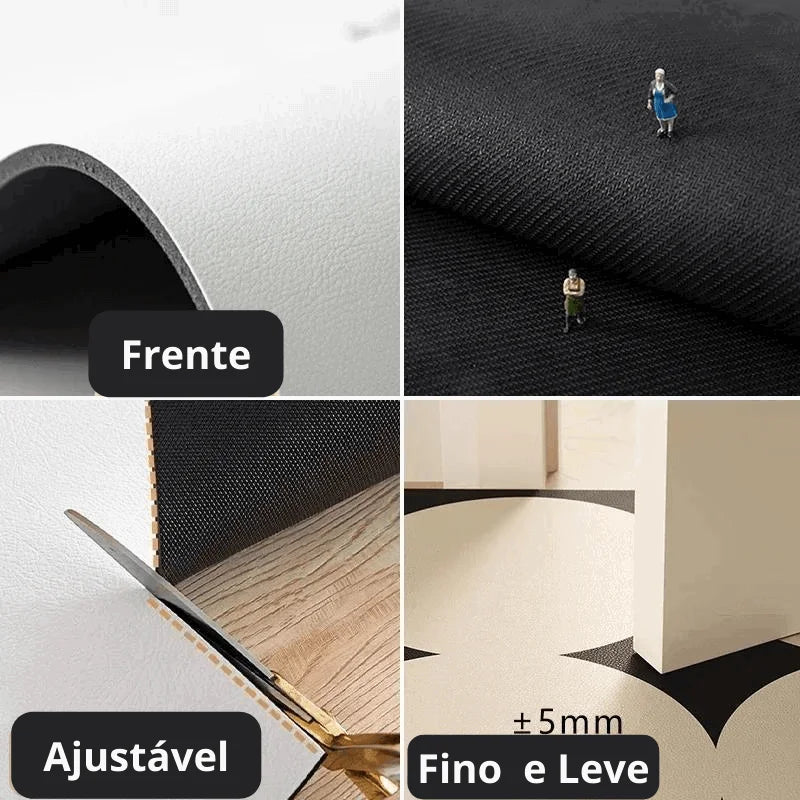 Tapete Minimalista para Cozinha Impermeável Antiderrapante