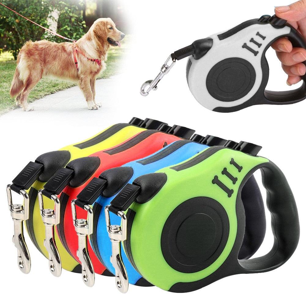 Trela para cães com controle de extensão - Tudo Tem