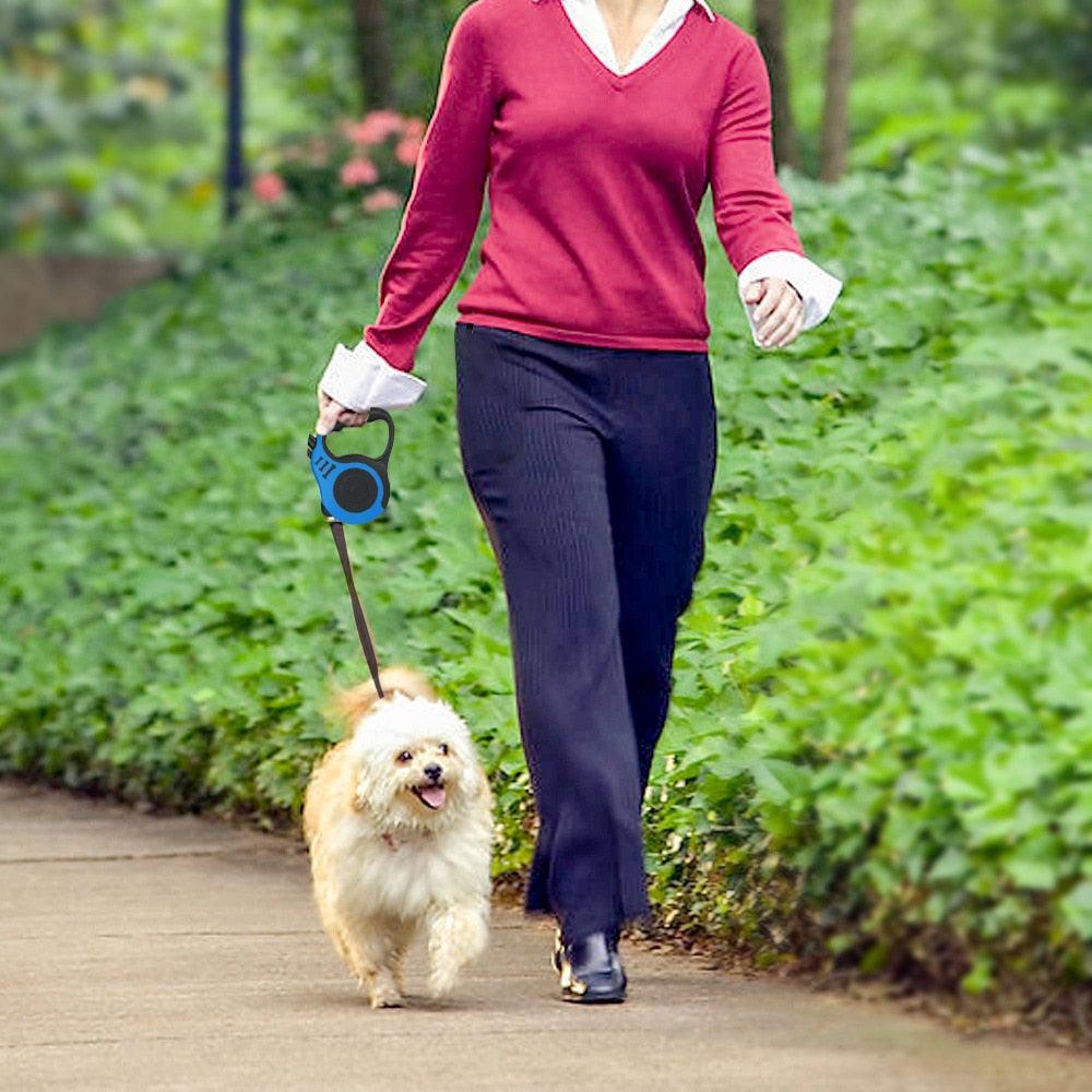 Trela para cães com controle de extensão - Tudo Tem