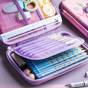 Estojo Escolar Unicórnio 3D Infantil Bambino