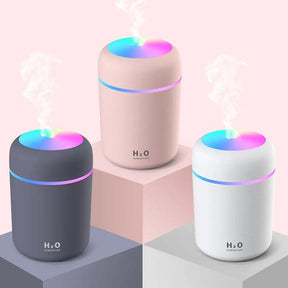 Umidificador e Difusor De Ar Portátil LED RGB