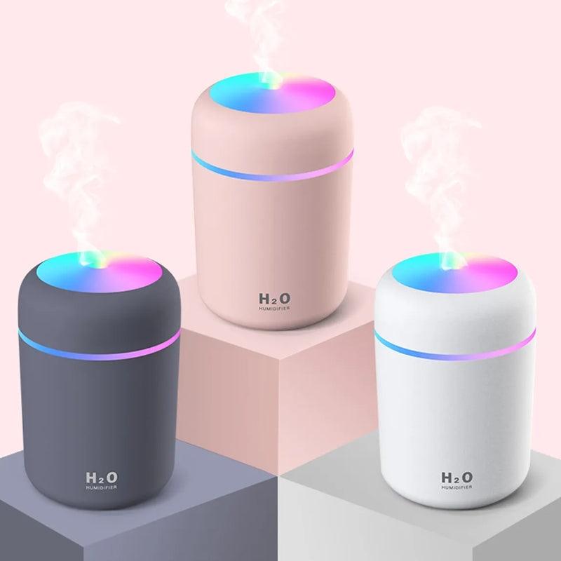 Umidificador e Difusor De Ar Portátil LED RGB