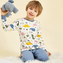 Pijama Infantil Manga Longa em Algodão