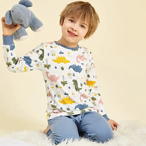 Pijama Infantil Manga Longa em Algodão