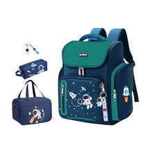 Conjunto Mochila Infantil Astronauta Ortopédica Impermeável