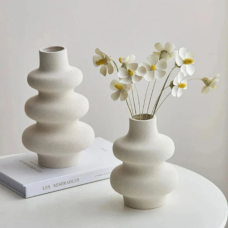 Vaso Decorativo Cerâmico Estilo Nórdico para Sala