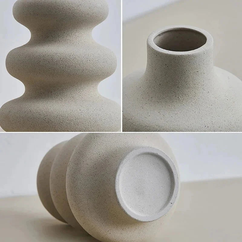 Vaso Decorativo Cerâmico Estilo Nórdico para Sala