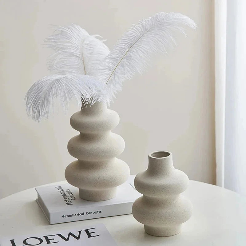 Vaso Decorativo Cerâmico Estilo Nórdico para Sala