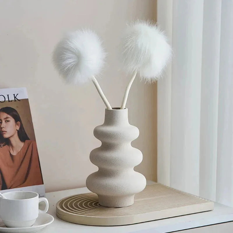 Vaso Decorativo Cerâmico Estilo Nórdico para Sala