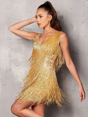 Vestido Paula Dourado