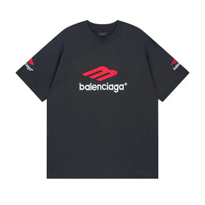 Camiseta Balenciaga Logo Embroidered Preta